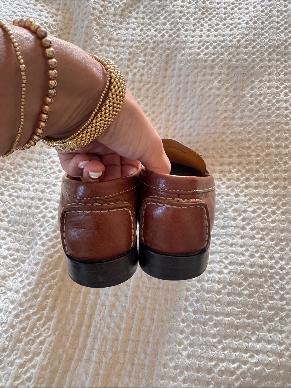 Cole Haan Women’s Brown Leather Tassel Loafers size 7 - Picture 3 of 5